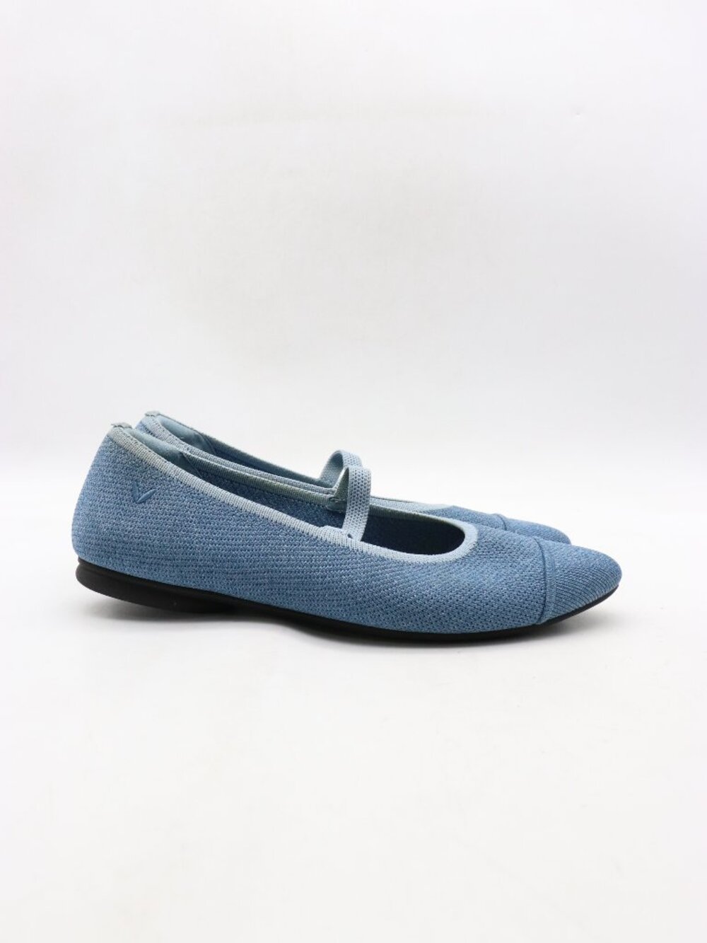Vivaia Blue Knit Mary Jane Women's Size US 8 EU 39 Flats Slip On Sandals
